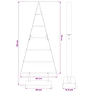 vidaXL Fém karácsonyfa KUOPIO 90 cm Acél Fekete