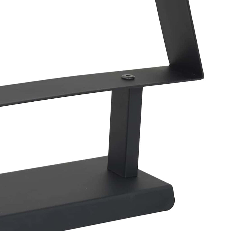 vidaXL Fém karácsonyfa állvánnyal Fekete 125 cm Acél