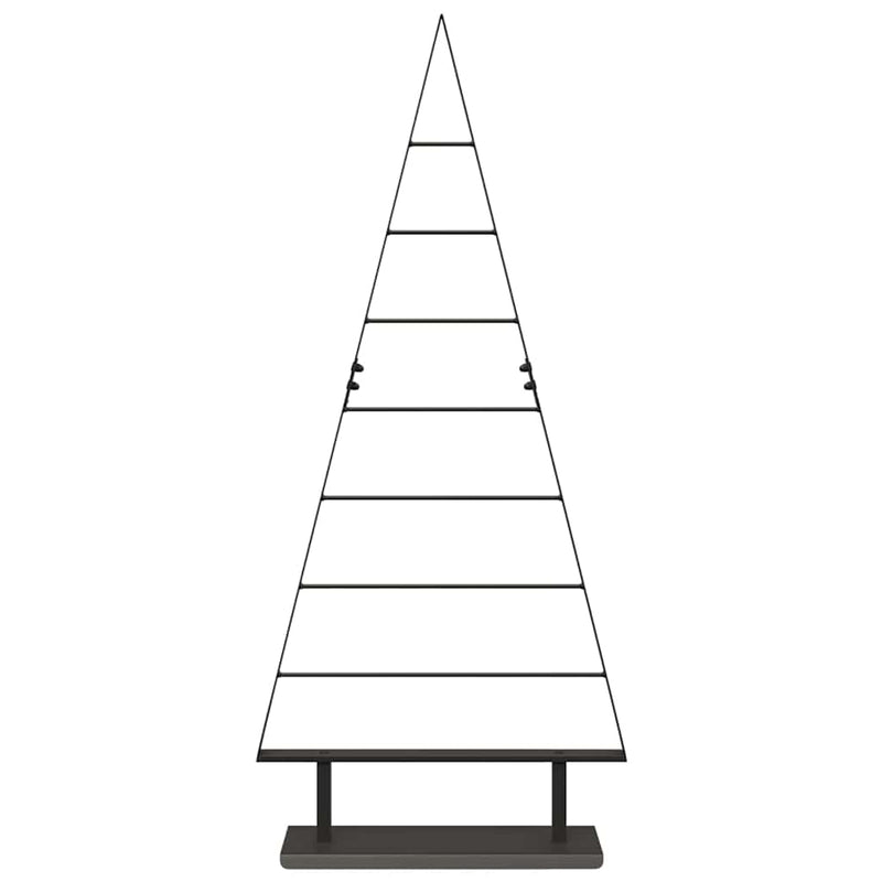 vidaXL Fém karácsonyfa állvánnyal Fekete 125 cm Acél