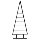 vidaXL Fém karácsonyfa állvánnyal Fekete 150 cm Acél