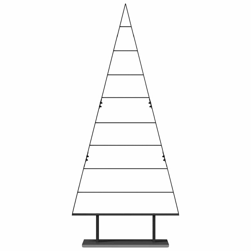 vidaXL Fém karácsonyfa állvánnyal Fekete 180 cm Acél