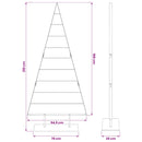vidaXL Fém karácsonyfa állvánnyal Fekete 210 cm Acél
