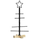 vidaXL Fém karácsonyfa állvánnyal Fekete 60 cm Porszórt Acél