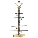 vidaXL Fém karácsonyfa állvánnyal Fekete 60 cm Porszórt Acél