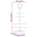 vidaXL Fém karácsonyfa állvánnyal Fekete 60 cm Porszórt Acél