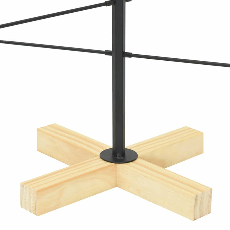 vidaXL Fém karácsonyfa állvánnyal Fekete 90 cm Porszórt Acél