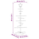 vidaXL Fém karácsonyfa állvánnyal Fekete 90 cm Porszórt Acél