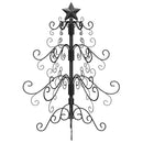 vidaXL Fém karácsonyfa állvánnyal Fekete 60 cm Porszórt Acél