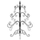 vidaXL Fém karácsonyfa állvánnyal Fekete 60 cm Porszórt Acél