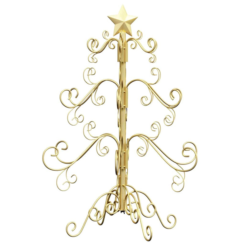 vidaXL Fém karácsonyfa állvánnyal Arany 60 cm Porszórt Acél