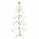 vidaXL Fém karácsonyfa állvánnyal Arany 150 cm Porszórt Acél