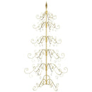 vidaXL Fém karácsonyfa állvánnyal Arany 150 cm Porszórt Acél