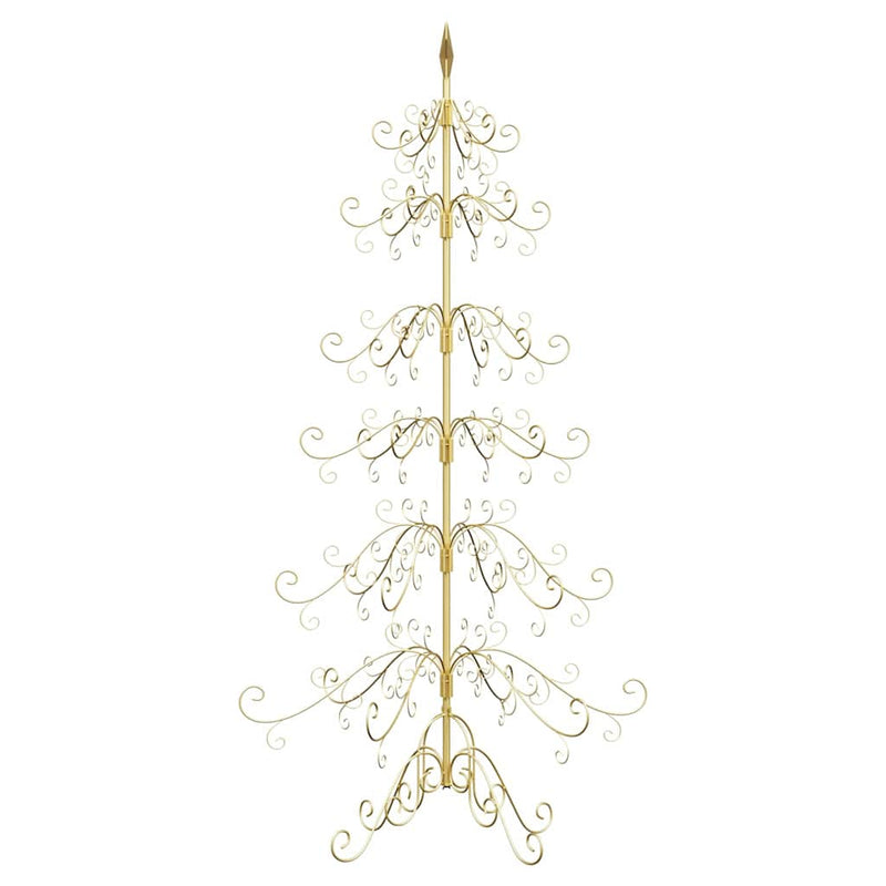 vidaXL Fém karácsonyfa állvánnyal Arany 180 cm Porszórt Acél