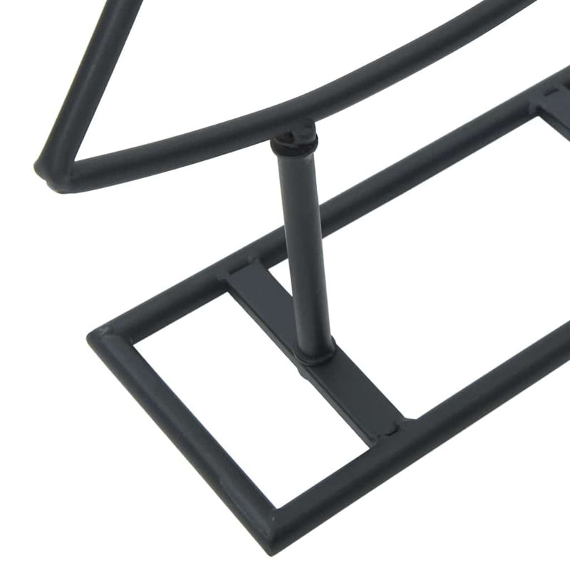 vidaXL Fém karácsonyfa állvánnyal Fekete 60 cm Acél