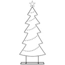 vidaXL Fém karácsonyfa állvánnyal Fekete 150 cm Acél