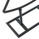 vidaXL Fém karácsonyfa állvánnyal Fekete 210 cm Acél