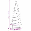 vidaXL Fém karácsonyfa állvánnyal Fekete 210 cm Acél