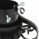 vidaXL Karácsonyfatalp Fekete 40 x 40 x 21 cm Acél