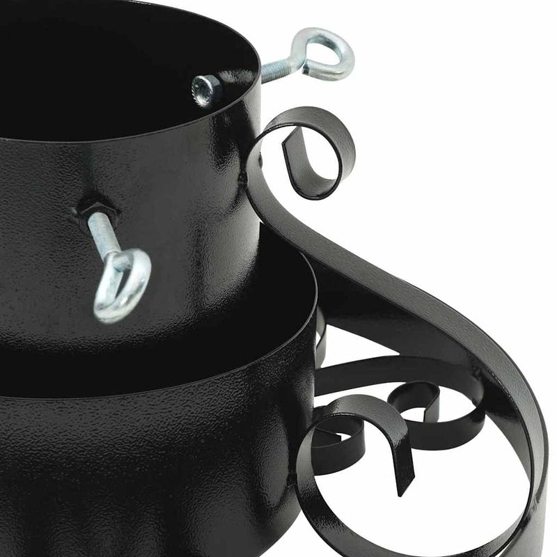 vidaXL Karácsonyfatalp Fekete 40 x 40 x 21 cm Acél