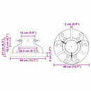 vidaXL Karácsonyfatalp Fekete 40 x 40 x 21 cm Acél
