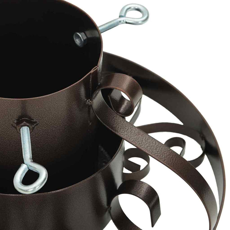 vidaXL Karácsonyfatalp Antik réz 40 x 40 x 20.5 cm Acél