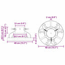 vidaXL Karácsonyfatalp Antik réz 40 x 40 x 20.5 cm Acél