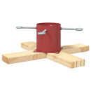 vidaXL Karácsonyfatalp 1.73 Piros 50 x 50 x 16 cm Tömör fenyőfa