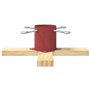 vidaXL Karácsonyfatalp 1.73 Piros 50 x 50 x 16 cm Tömör fenyőfa