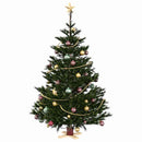 vidaXL Karácsonyfatalp 1.73 Piros 50 x 50 x 16 cm Tömör fenyőfa