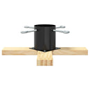 vidaXL Karácsonyfatalp 1.73 Fekete 50 x 50 x 16 cm Tömör fenyőfa