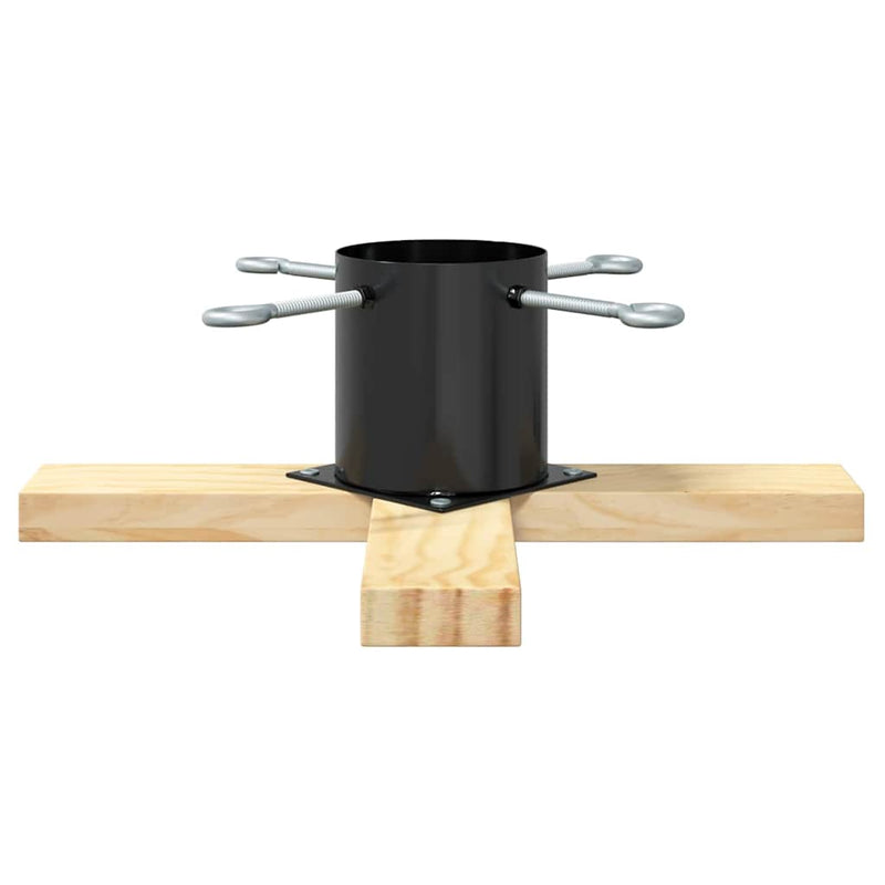 vidaXL Karácsonyfatalp 1.73 Fekete 50 x 50 x 16 cm Tömör fenyőfa