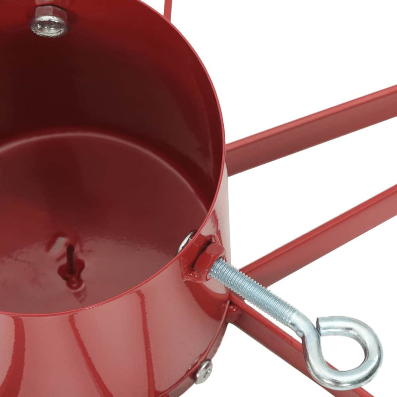 vidaXL Karácsonyfatalp 1.73 víztartállyal Piros 49 x 49 x 15,5 cm Acél