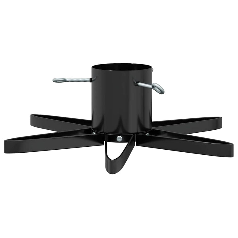 vidaXL Karácsonyfatalp 1.73 Fekete 49 x 49 x 15,5 cm Acél