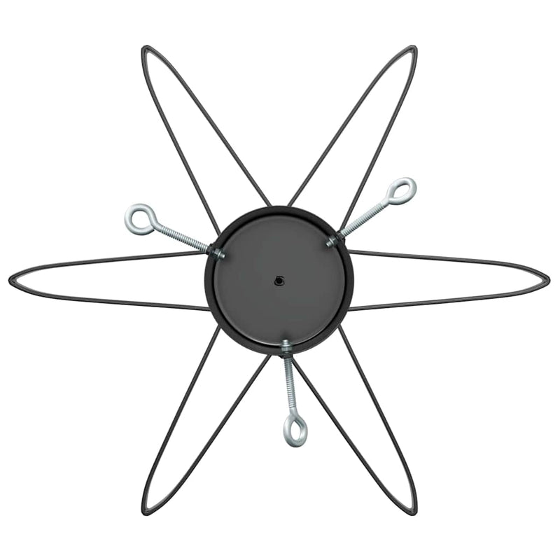 vidaXL Karácsonyfatalp 1.73 Fekete 49 x 49 x 15,5 cm Acél