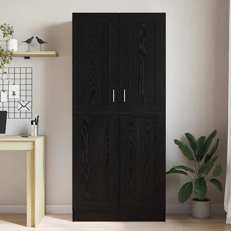 vidaXL Könyvespolc Musta tammi 82,5 x 30,5 x 185 cm Faanyag