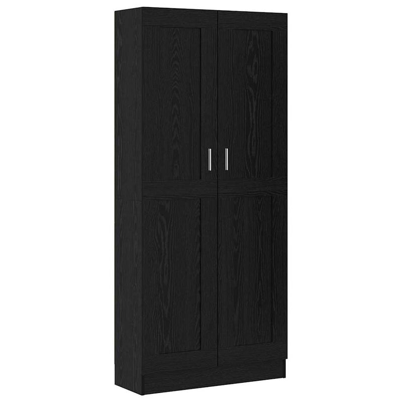 vidaXL Könyvespolc Musta tammi 82,5 x 30,5 x 185 cm Faanyag