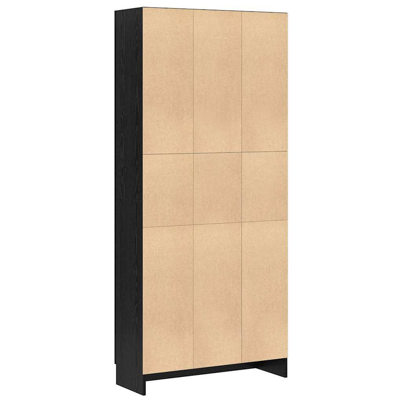 vidaXL Könyvespolc Musta tammi 82,5 x 30,5 x 185 cm Faanyag