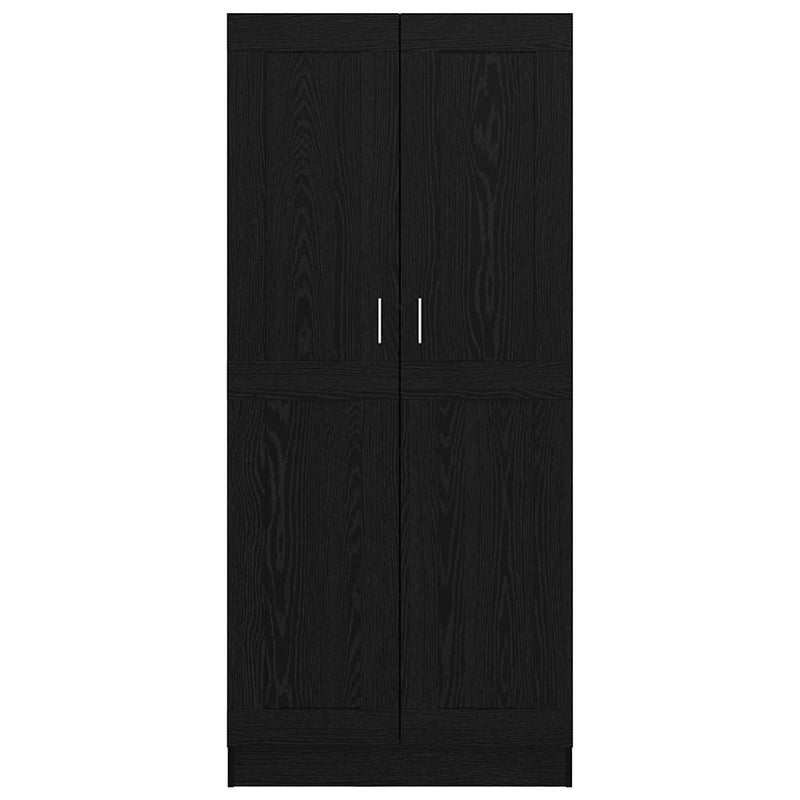 vidaXL Könyvespolc Musta tammi 82,5 x 30,5 x 185 cm Faanyag