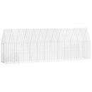 vidaXL Csirkeketrec 2 pcs Ezüst 600 x 100 x 210 cm Horganyzott acél