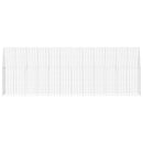 vidaXL Csirkeketrec 2 pcs Ezüst 600 x 100 x 210 cm Horganyzott acél