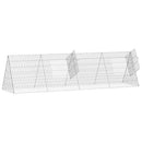 vidaXL Csirkeketrec Ezüst 215 x 55 x 55 cm Horganyzott acél