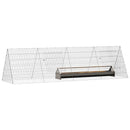 vidaXL Csirkeketrec Ezüst 215 x 55 x 55 cm Horganyzott acél