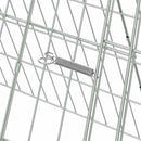 vidaXL Csirkeketrec Ezüst 430 x 55 x 55 cm Horganyzott acél