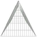 vidaXL Csirkeketrec Ezüst 430 x 55 x 55 cm Horganyzott acél