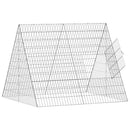 vidaXL Csirkeketrec Ezüst 110 x 100 x 85 cm Horganyzott acél