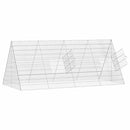 vidaXL Csirkeketrec Ezüst 215 x 100 x 85 cm Horganyzott acél