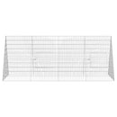vidaXL Csirkeketrec Ezüst 215 x 100 x 85 cm Horganyzott acél