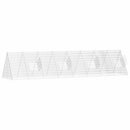 vidaXL Csirkeketrec Ezüst 430 x 100 x 85 cm Horganyzott acél