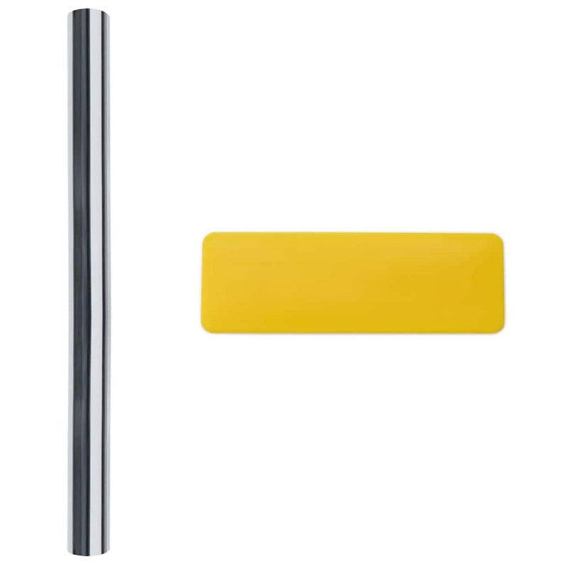 vidaXL Napelem film Ezüst 90 x 500 cm PVC