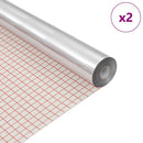 vidaXL Öntapadó Tükör Fólia 60 x 150 cm 2 db Ezüst PET